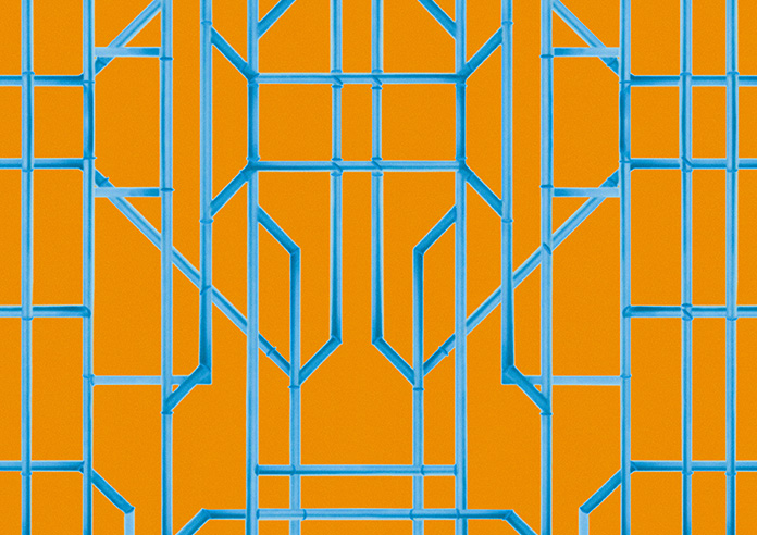 Bamboo Candy, Blue Orange - Made To Measure Curtains - Image 9